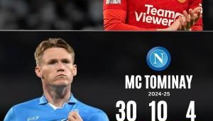 冲击意甲冠军！麦克托米奈30场10球4助，上赛季44场10球3助