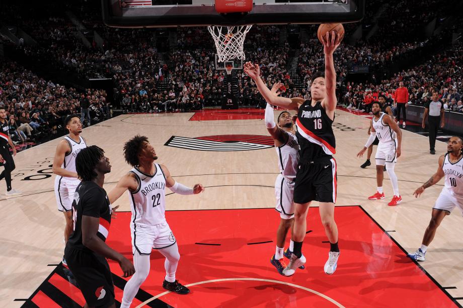 [图]杨瀚森4+3卡马拉9记三分35分 开拓者狂胜篮网